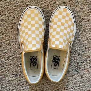 Yellow Checkerboard Vans